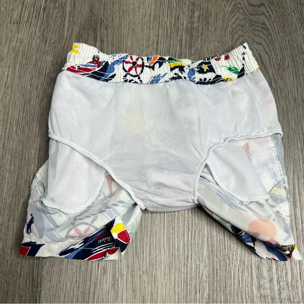Ralph‎ Lauren Nautical Anchor Polo Bear Boats Bathing Suit Swim Trunks 24m Baby